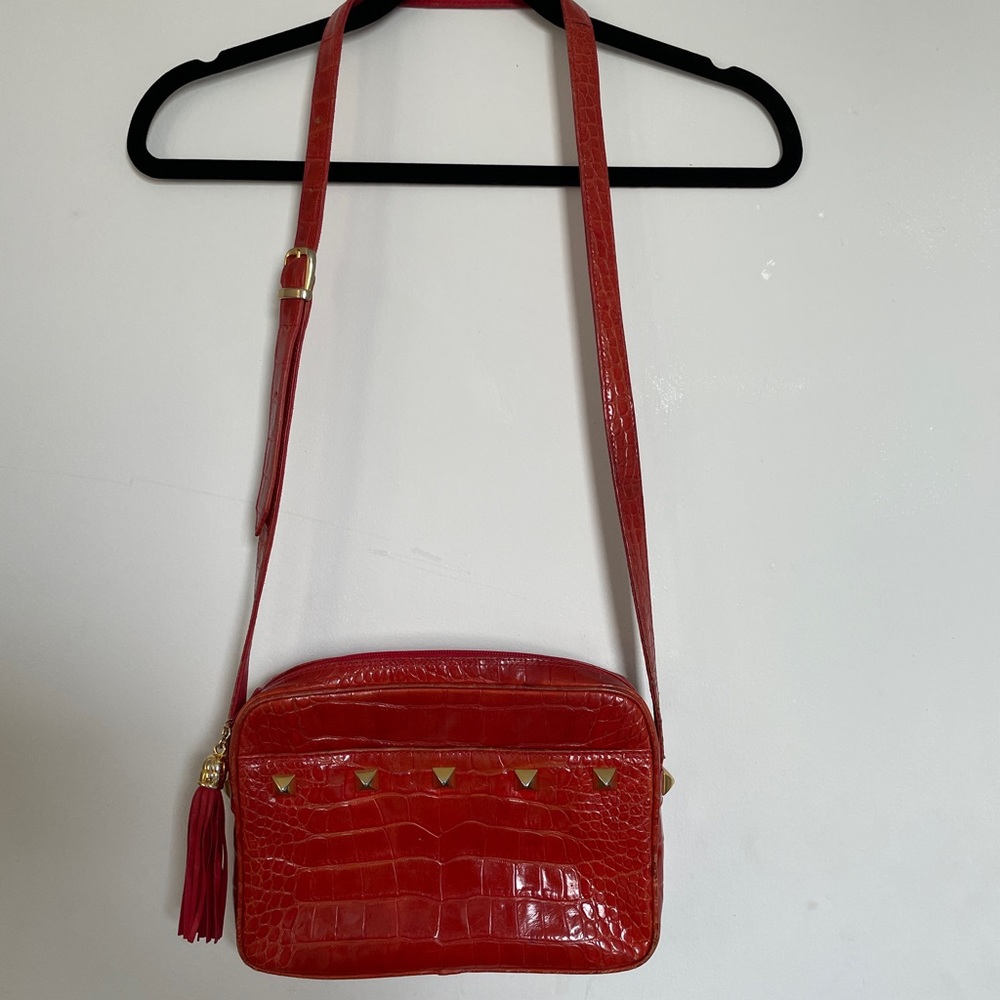 red leather crossbody bag